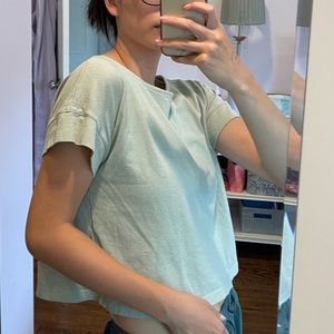 Madewell Sage Green Boxy Tee